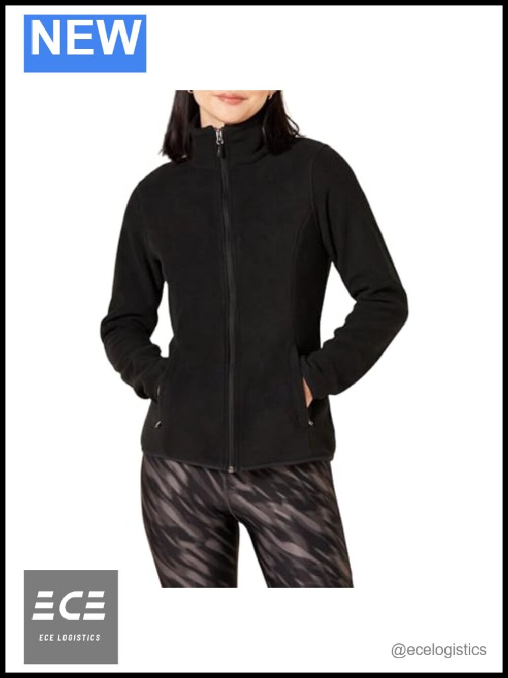 Women's Classic-Fit Full-Zip Polar Soft Fleece Jacket Outerwear Coat with Cuffs